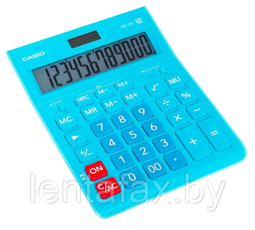 Калькулятор настольный 12р. GR-12 Casio, Голубой. Цена без учета НДС 20%