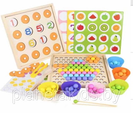 Развивающий игровой набор, игрушка сортер вкладыш, изучение цифры, цвета, формы, развивающие карточки B9413-4