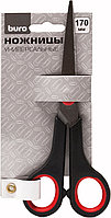 Ножницы Buro Smart универсальные 170мм ручки с резиновой вставкой черный/красный 1729351