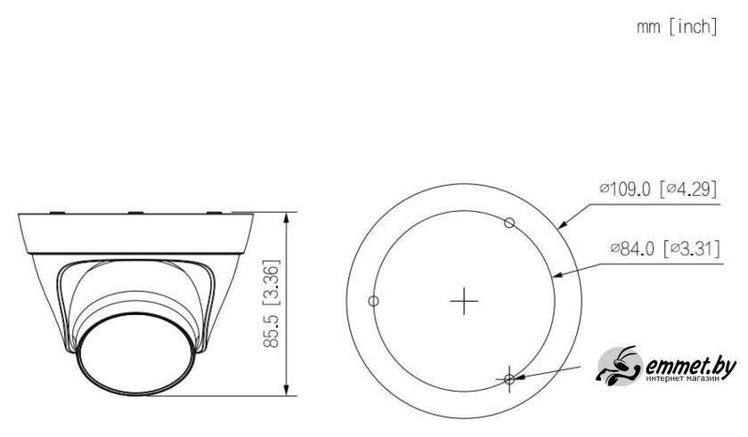 IP-камера Dahua DH-IPC-HDW1230T1P-0280B-S5 - фото 2 - id-p223306132