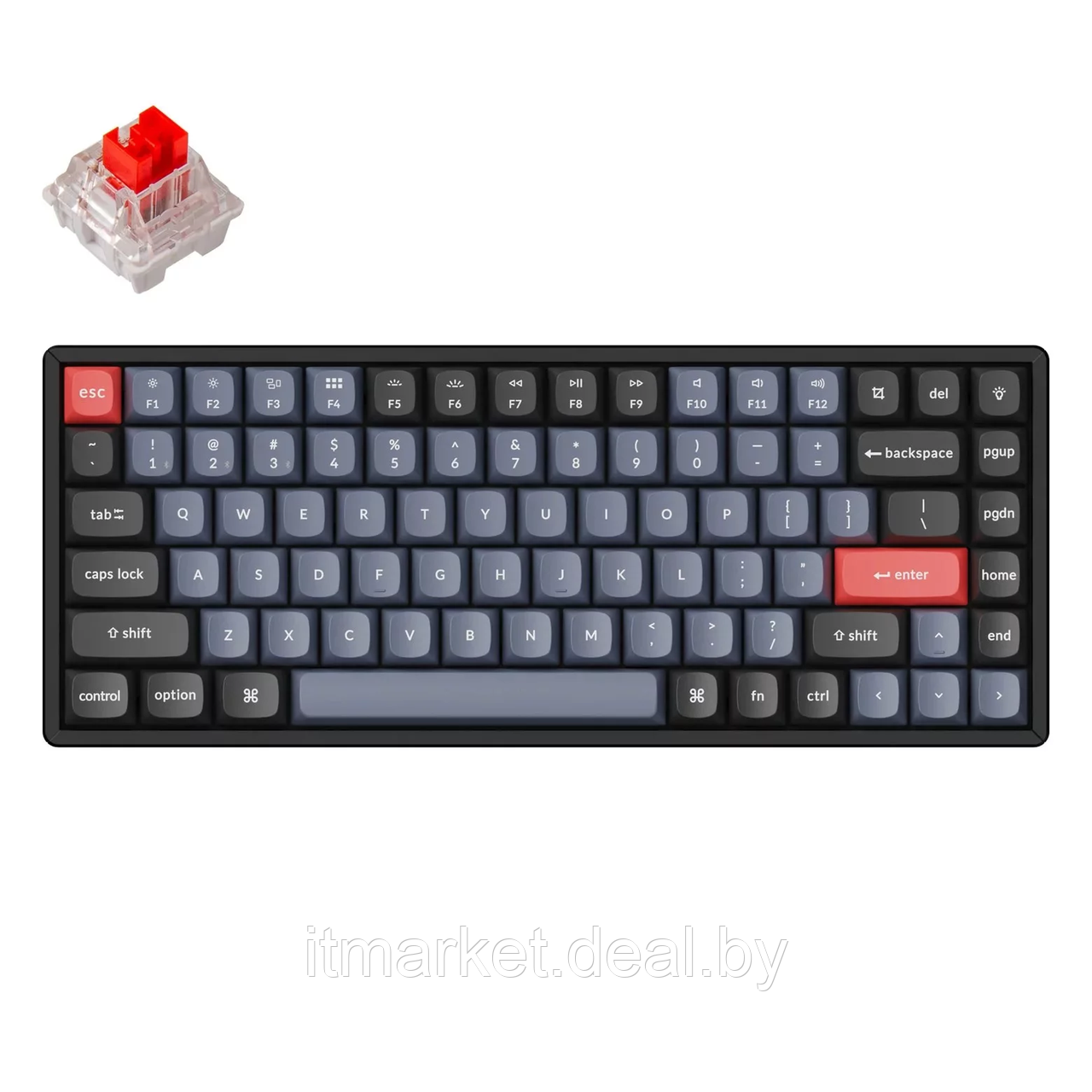 Клавиатура Keychron K2 PRO RGB (K2P-J1-RU) (K pro Red Switch) серый/черный - фото 1 - id-p223305555
