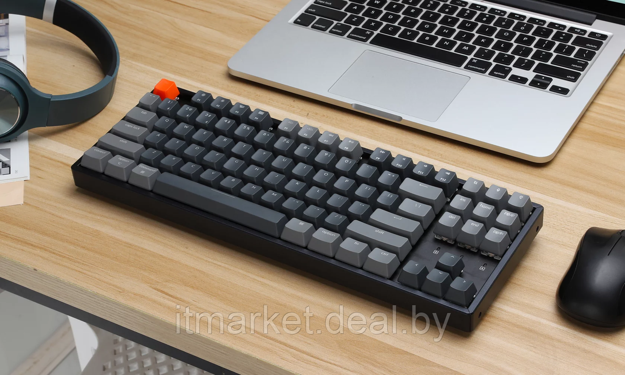 Клавиатура Keychron K8 (K8-J3-RU) (Gateron G Pro Brown) серый/черный - фото 3 - id-p223305558