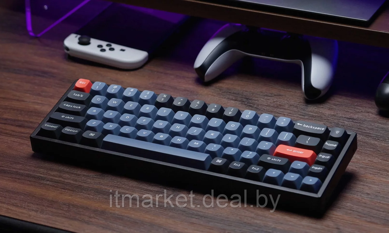Клавиатура Keychron K6 Pro RGB (K6P-J1-RU) (Keychron K pro Red Switch) серый/черный - фото 2 - id-p223305560