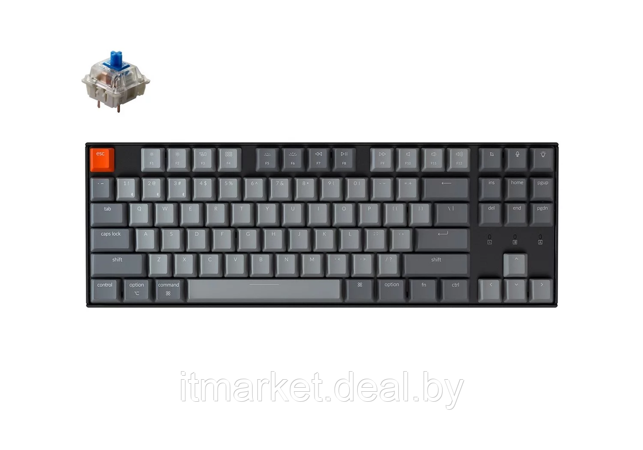 Клавиатура Keychron K8 White LED (K8-G2-RU) (Gateron G Pro Blue) - фото 1 - id-p223305561