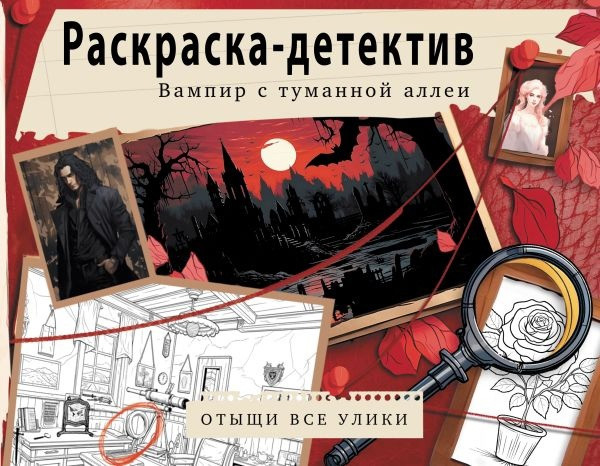 Раскраска-детектив Вампир с туманной аллеи. Убийство в старинном замке - фото 1 - id-p223310258