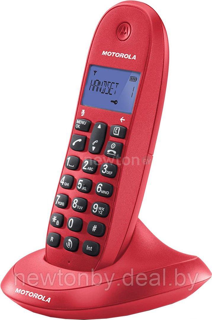 Радиотелефон Motorola C1001LB+ (красный) - фото 1 - id-p223310434