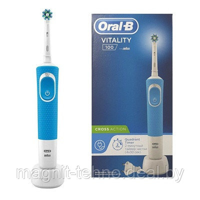 Электрическая зубная щетка Braun Oral-B Vitality 100 Cross Action (D100.413.1) голубой - фото 2 - id-p211902575