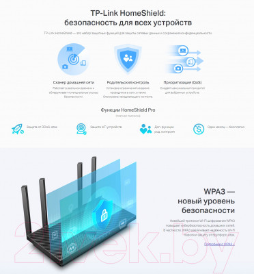 Беспроводной маршрутизатор TP-Link Archer AX55 - фото 6 - id-p223318376