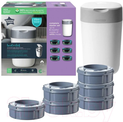 Накопитель подгузников Tommee Tippee С 6 кассетами - фото 3 - id-p223319628