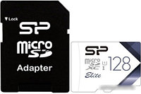 Карта памяти Silicon-Power Elite microSDXC SP128GBSTXBU1V21SP 128GB (с адаптером)