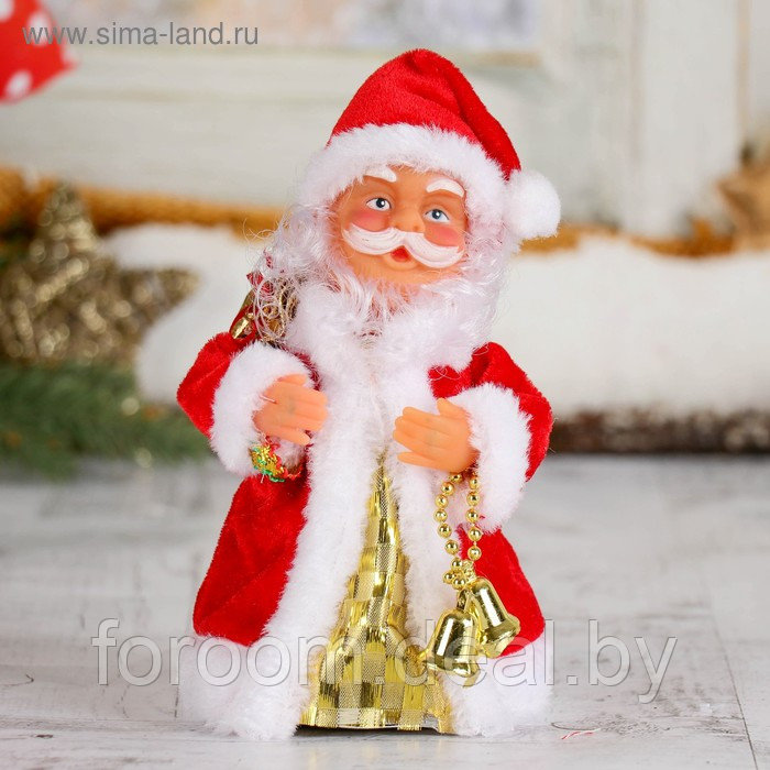 Фигура декоративная "Дед Мороз в кучерявой шубке" (h)16,5см, двигающаяся Зимнее Волшебство 827790 - фото 2 - id-p223326723