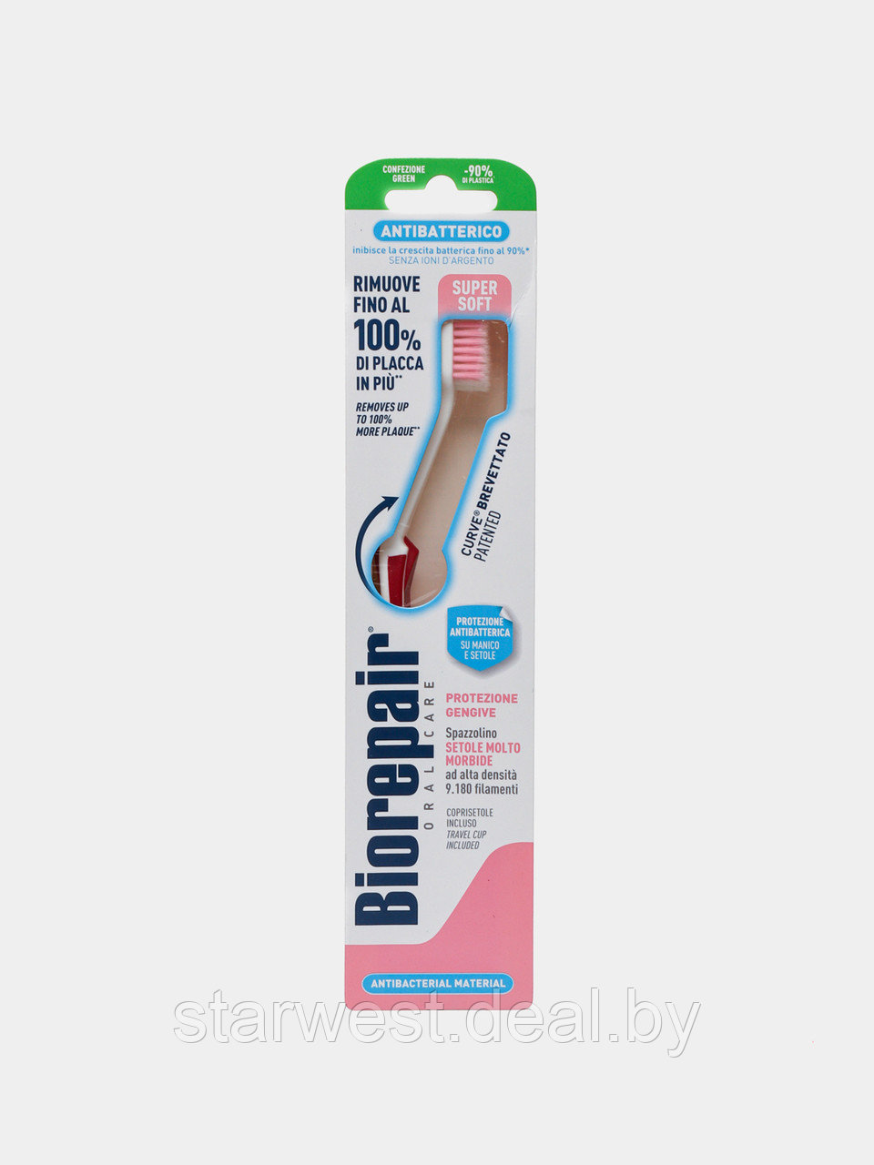 Biorepair Curve Toothbrush Super Soft / Ультра Мягкая Зубная щетка изогнутая мануальная / механическая - фото 2 - id-p223333843