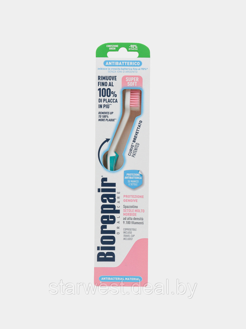 Biorepair Curve Toothbrush Super Soft / Ультра Мягкая Зубная щетка изогнутая мануальная / механическая - фото 2 - id-p223333756