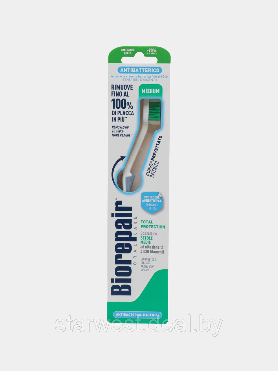 Biorepair Curve Toothbrush Medium / Средней Жесткости Зубная щетка изогнутая мануальная / механическая - фото 2 - id-p216942058