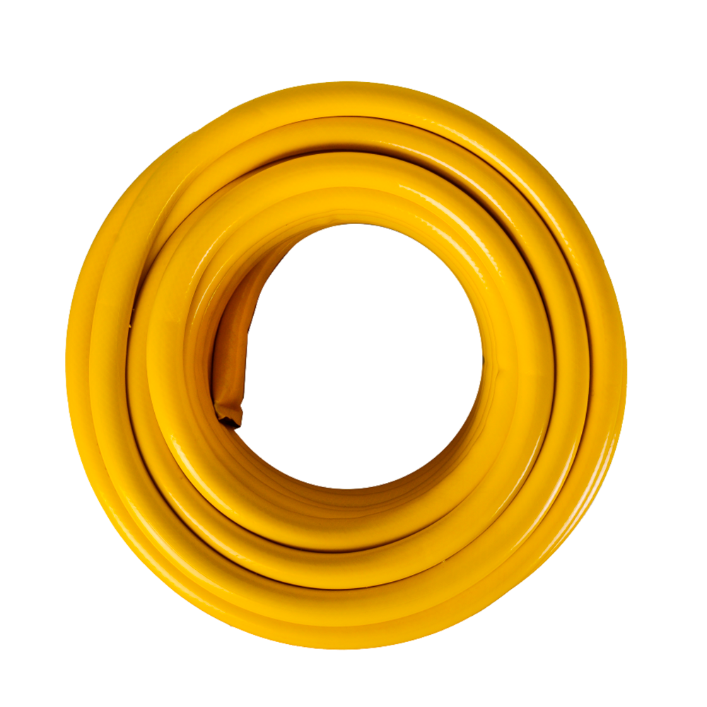 Шланг Вихрь поливочный ПВХ усиленный, пищевой трехслойный армированный 1", 25м (жёлтый) - фото 1 - id-p223340691