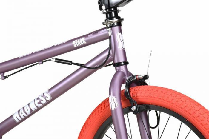 Трюковой велосипед bmx 20 дюймов для триала фристайла мальчиков детей ригид STARK Madness бмх 2 фиолетовый - фото 4 - id-p223343562