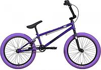 Трюковой велосипед бмх 20 дюймов для трюков триала фристайла взрослый ригид STARK Madness BMX 4 фиолетовый