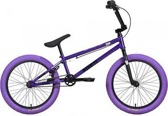 Трюковой велосипед бмх 20 дюймов для трюков триала фристайла взрослый ригид STARK Madness BMX 4 фиолетовый