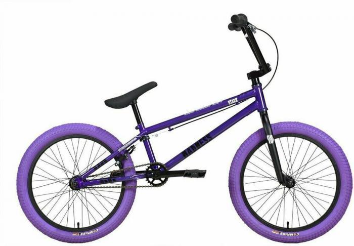 Трюковой велосипед бмх 20 дюймов для трюков триала фристайла взрослый ригид STARK Madness BMX 4 фиолетовый - фото 2 - id-p223343570