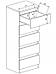 Узкий высокий комод на 5 ящиков модный стильный современный в гардеробную комнату спальню гостиную белый, фото 5