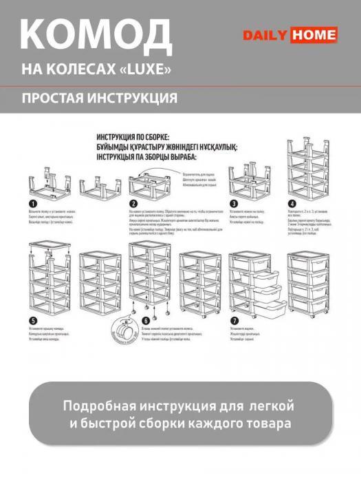 Пластиковый комод с ящиками на колесах мини для кухни мелочей белья пластмассовый узкий 30 см в ванную серый - фото 5 - id-p223343640