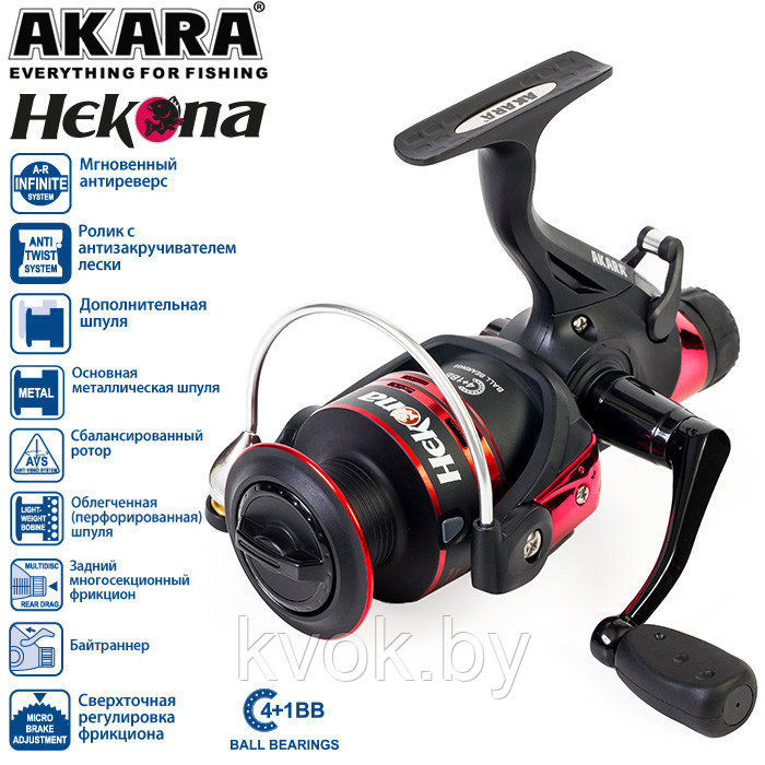 Катушка Akara Hekona 3000 4+1bb з/ш с байтр.