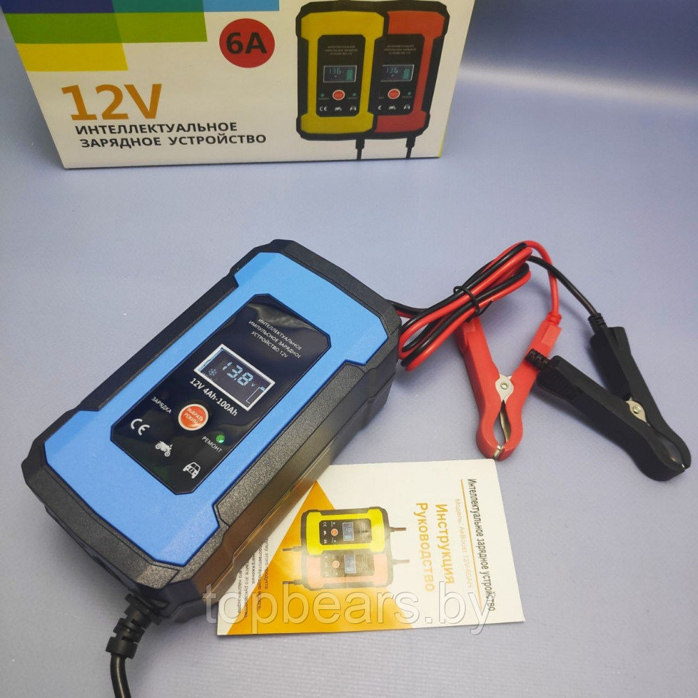 Пусковое зарядное устройство для аккумуляторов автомобиля 12В 6А / Интеллектуальное зарядное устройство для - фото 7 - id-p223346054