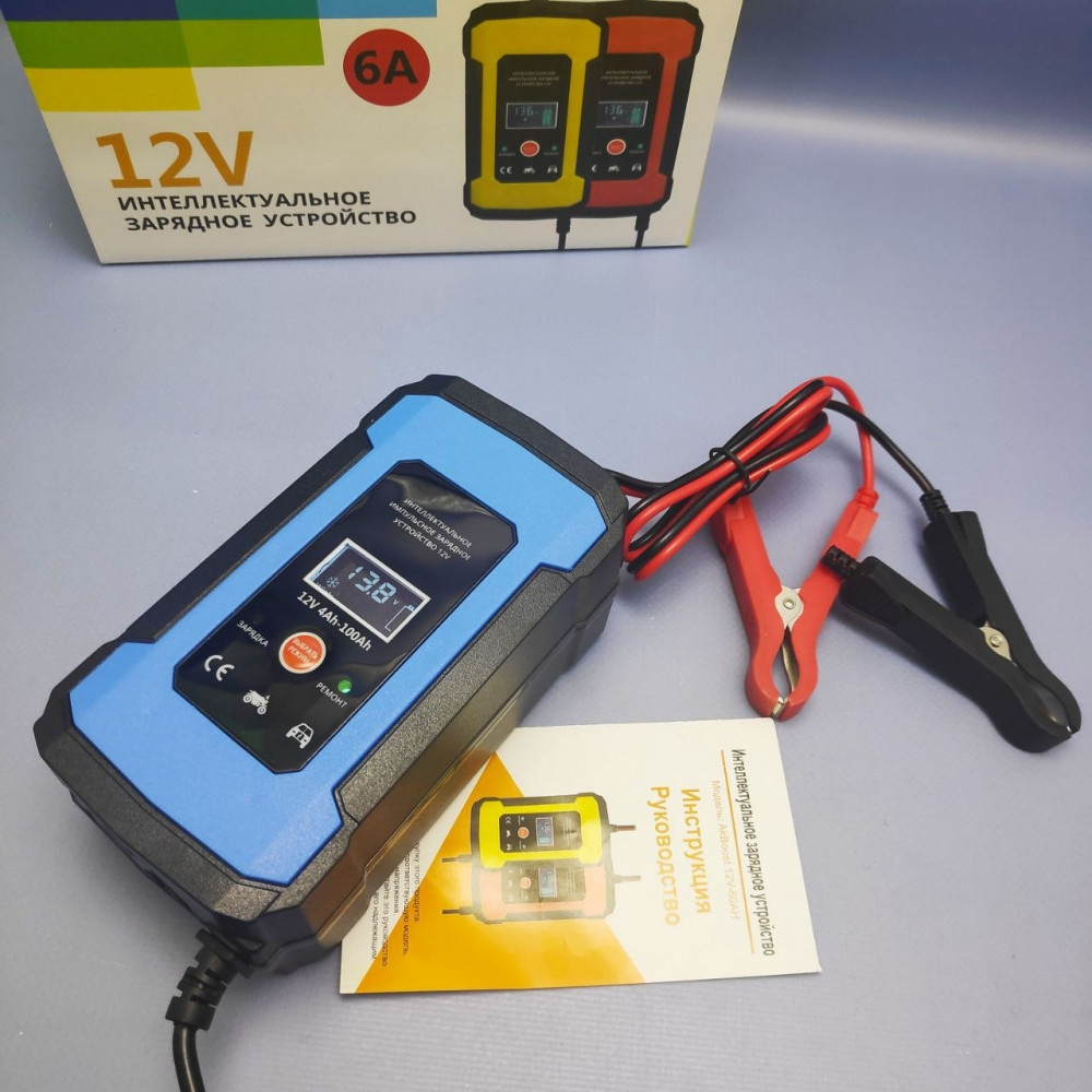 Пусковое зарядное устройство для аккумуляторов автомобиля 12В 6А / Интеллектуальное зарядное устройство для - фото 7 - id-p223346458