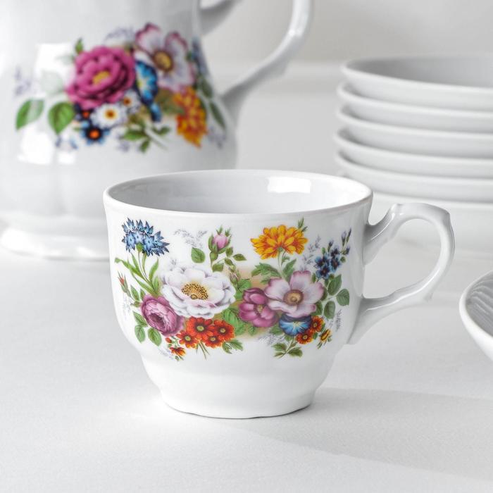 Набор столовой посуды «Букет цветов», 34 предмета - фото 3 - id-p223347535