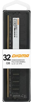 Память DDR4 32Gb 2666MHz Digma DGMAD42666032S RTL PC4-21300 CL19 DIMM 288-pin 1.2В single rank Ret, фото 2