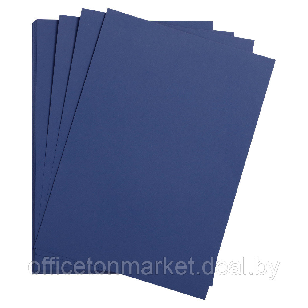 Бумага цветная "Maya", А4, 120г/м2, темно-синий - фото 1 - id-p222201785