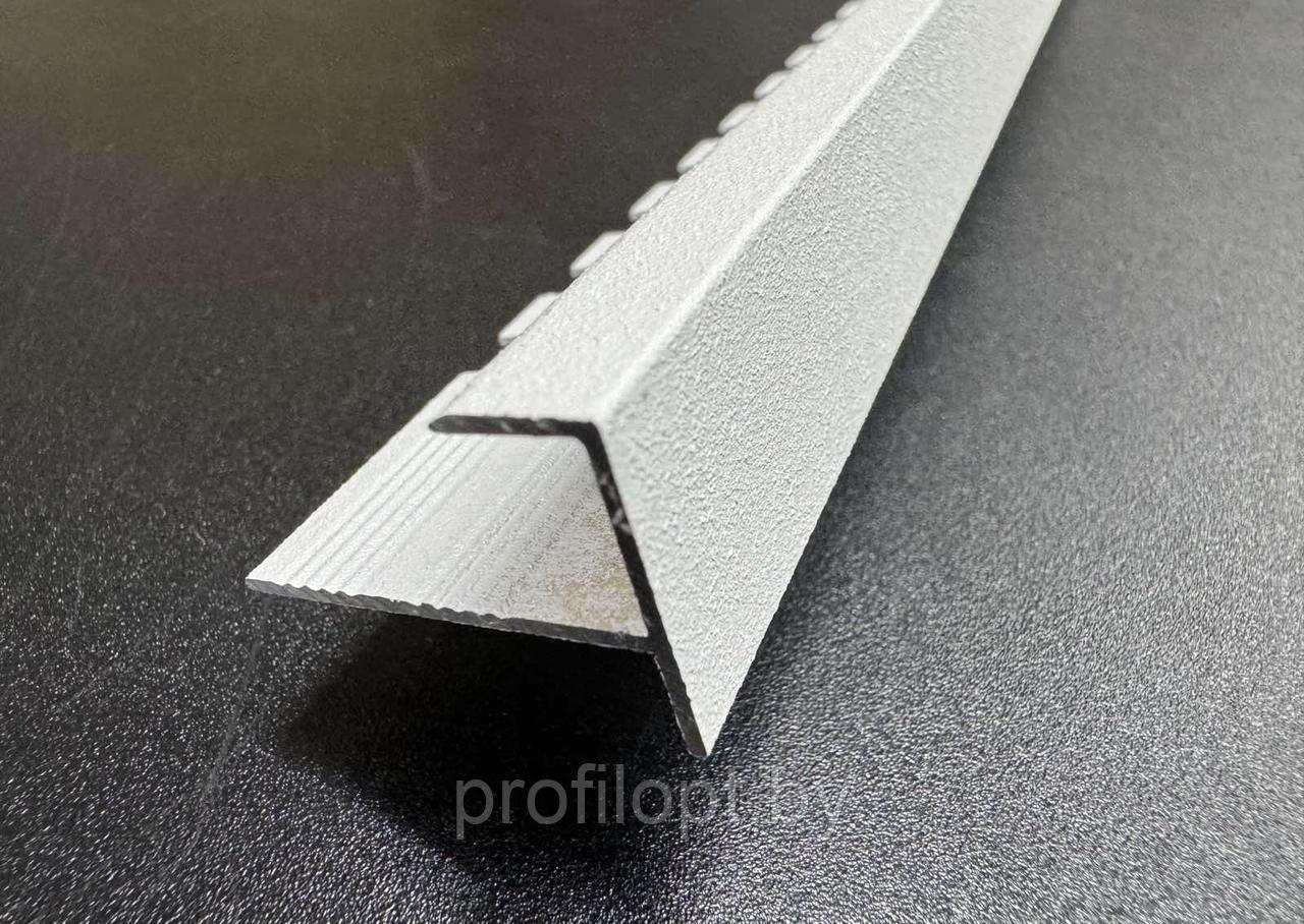 F профиль для плитки алюминиевый БЕЛЫЙ. 10 мм, 270 см - фото 2 - id-p223354566