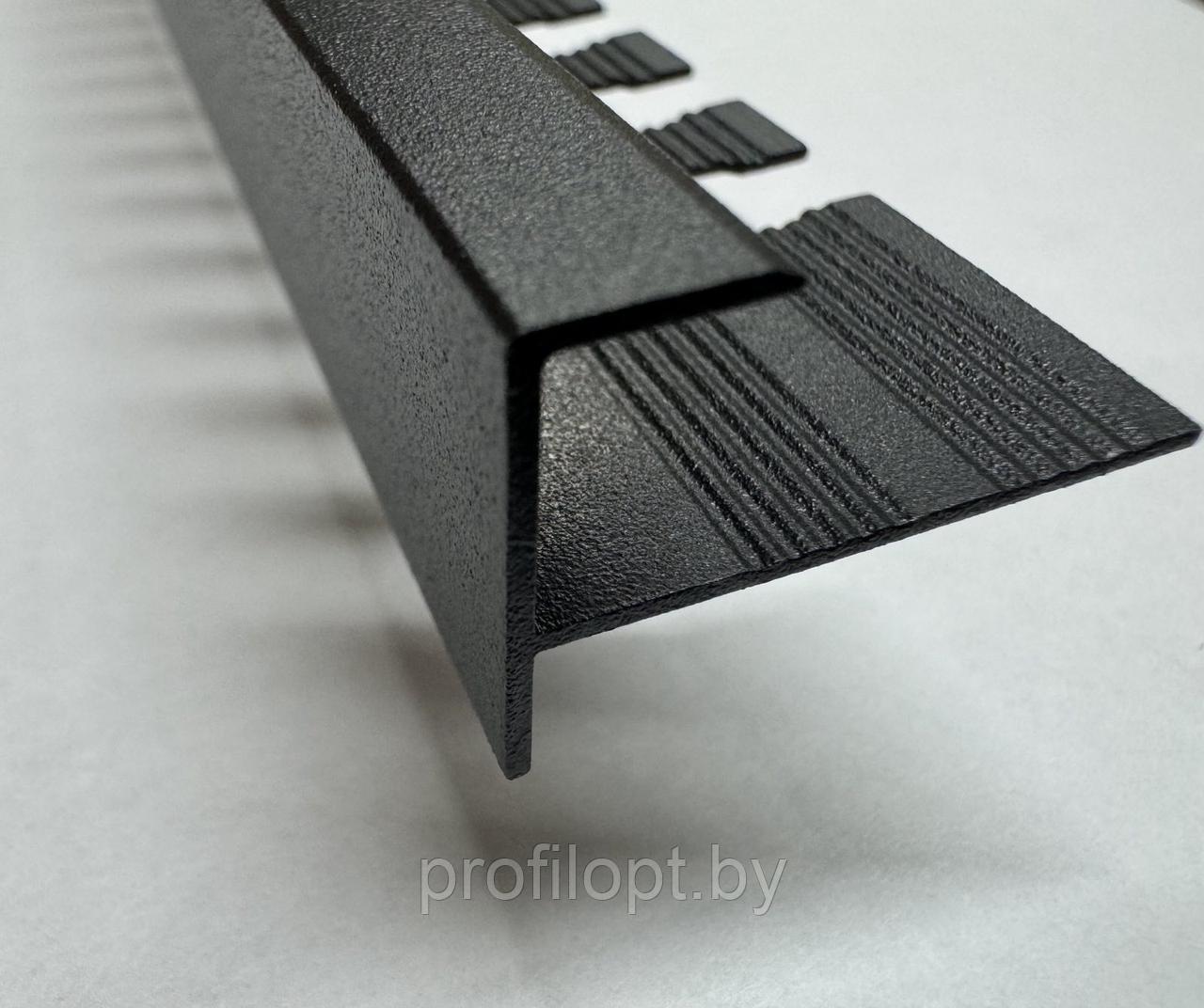 F профиль для плитки алюминиевый ЧЕРНЫЙ. 10 мм, 270 см - фото 2 - id-p223355379
