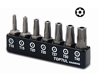 Набор бит TORX с отверст. Т10-Т40 7шт. TOPTUL