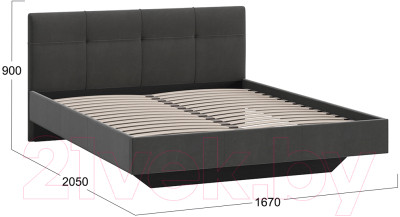 Двуспальная кровать ТриЯ Элис тип 1 с мягкой обивкой 160x200 - фото 3 - id-p223356018
