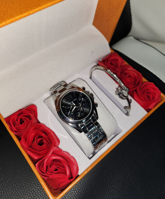 Подарочный набор часы, браслет, мыльные розы - фото 3 - id-p223362555