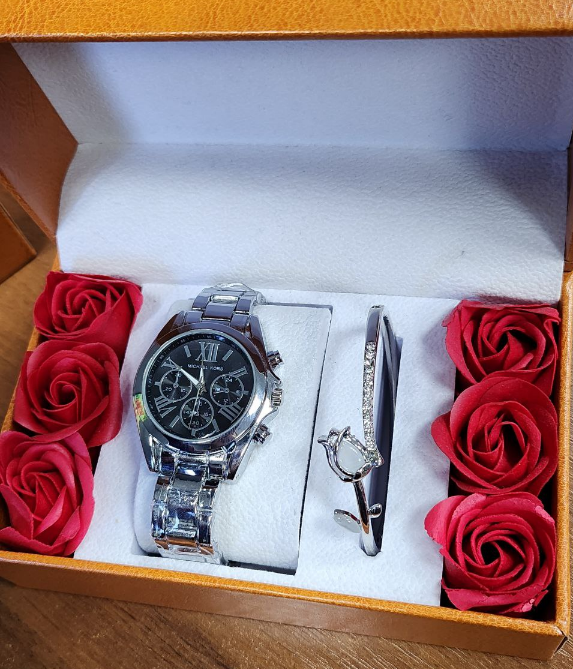 Подарочный набор часы, браслет, мыльные розы - фото 4 - id-p223362555
