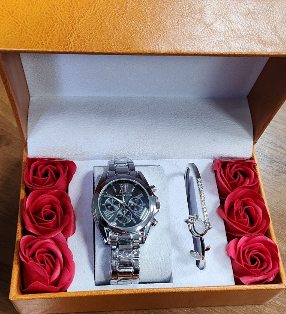 Подарочный набор часы, браслет, мыльные розы - фото 8 - id-p223362555