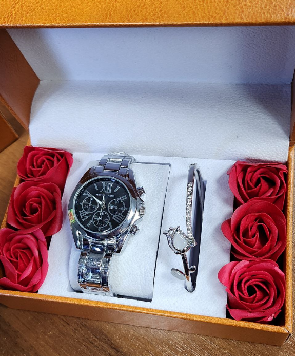 Подарочный набор часы, браслет, мыльные розы - фото 9 - id-p223362555