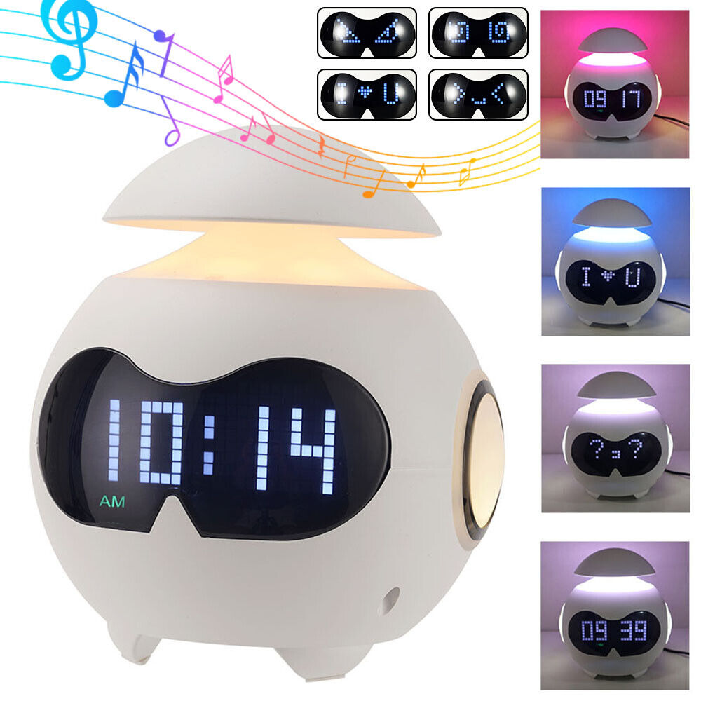 Часы-будильник с ночником и Bluetooth колонкой Emotion Clock White MA-620 - фото 2 - id-p223356808