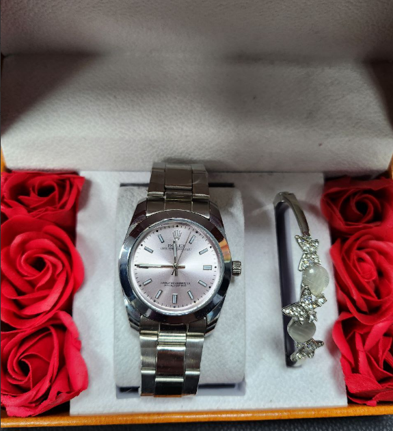 Подарочный набор часы, браслет, мыльные розы - фото 6 - id-p223365000