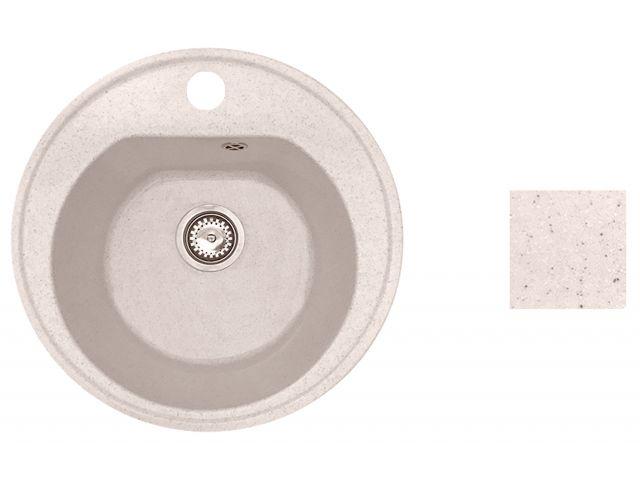 Мойка кухонная из искусственного камня RICHI песочный 510х510 мм, AV Engineering - фото 1 - id-p207585650