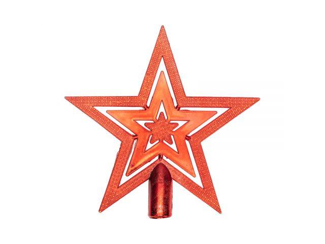 Фигура на елку "Звезда" 20см, цвет красный (NEON-NIGHT) - фото 1 - id-p220368954