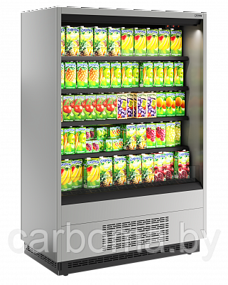 Витрина пристенная Carboma Cube 2 FC20-07 VM 1,0-2 0030 бок металл с зеркалом (версия 2.0) 0...+7
