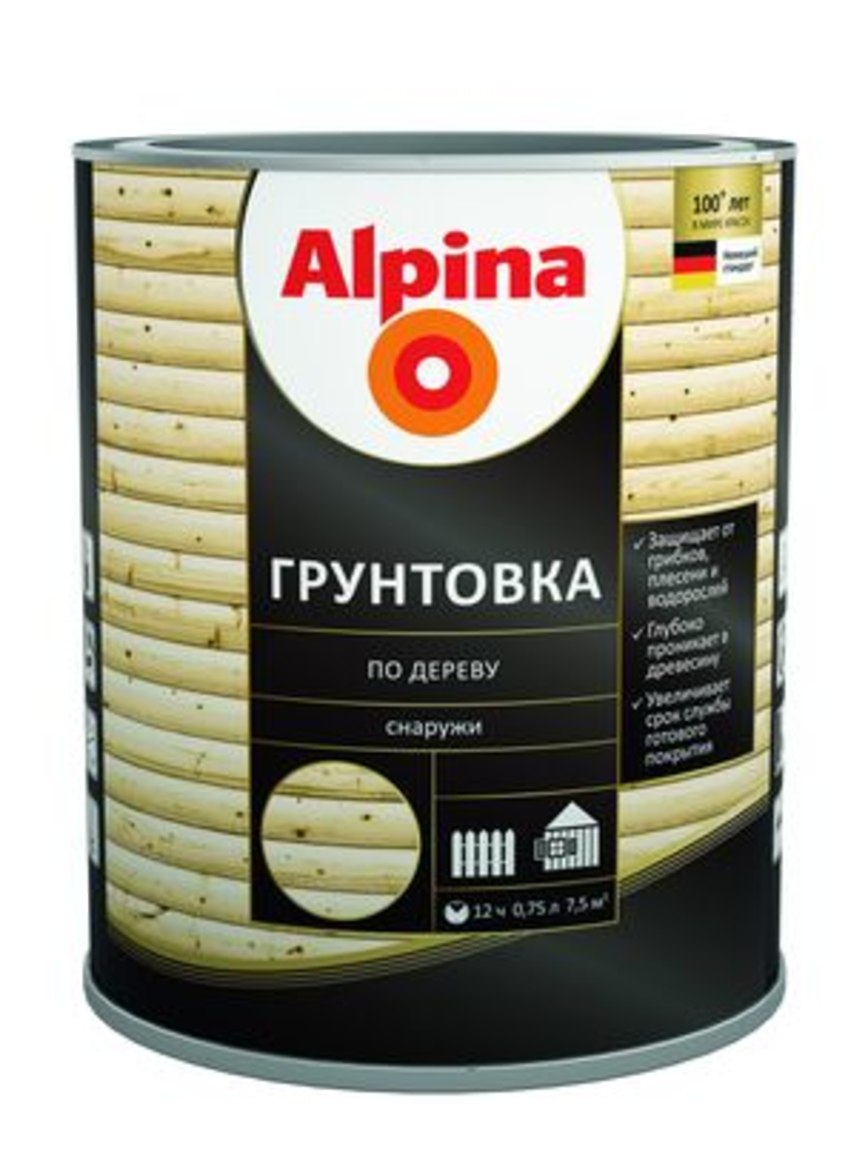 Alpina Грунтовка по дереву бесцветная 10л / 8кг - фото 1 - id-p33483210