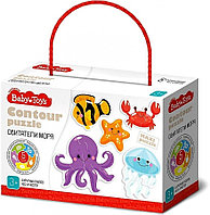 Пазлы контурные "Обитатели моря" Baby Toys