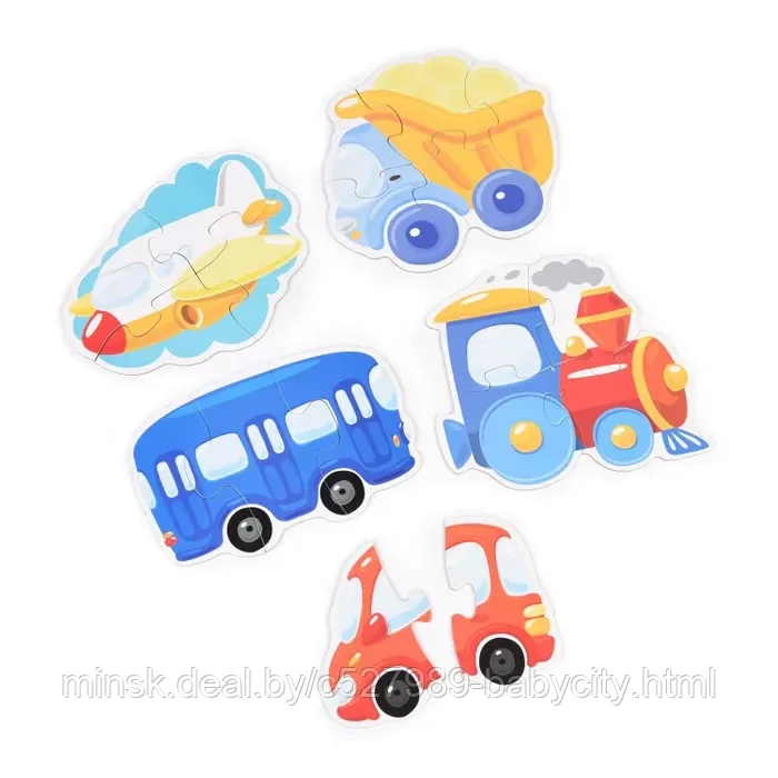 Пазлы контурные "Транспорт" Baby Toys - фото 3 - id-p223381620