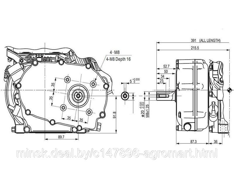 Двигатель STARK GX210 F-R (сцепление и редуктор 2:1) 7лс - фото 3 - id-p165456878