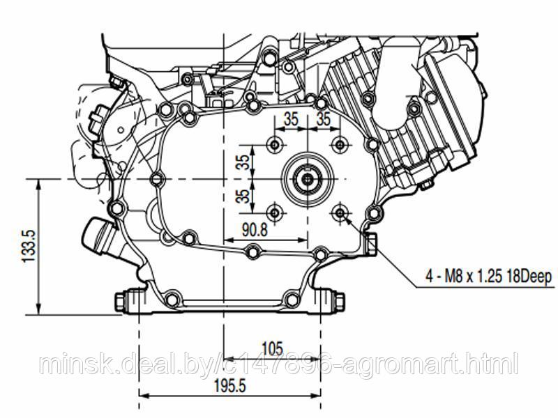 Двигатель STARK GX270 F-R (сцепление и редуктор 2:1) 9лс - фото 3 - id-p165456884