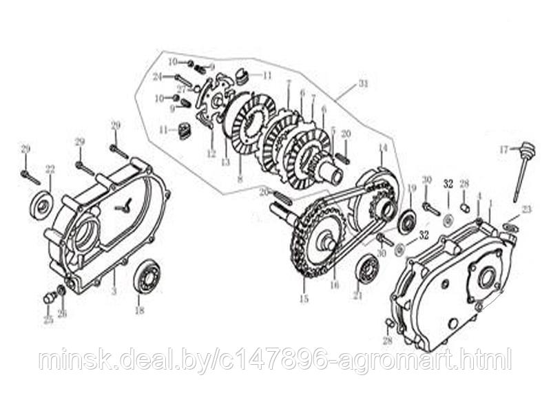 Двигатель STARK GX270 F-R (сцепление и редуктор 2:1) 9лс - фото 4 - id-p165456884